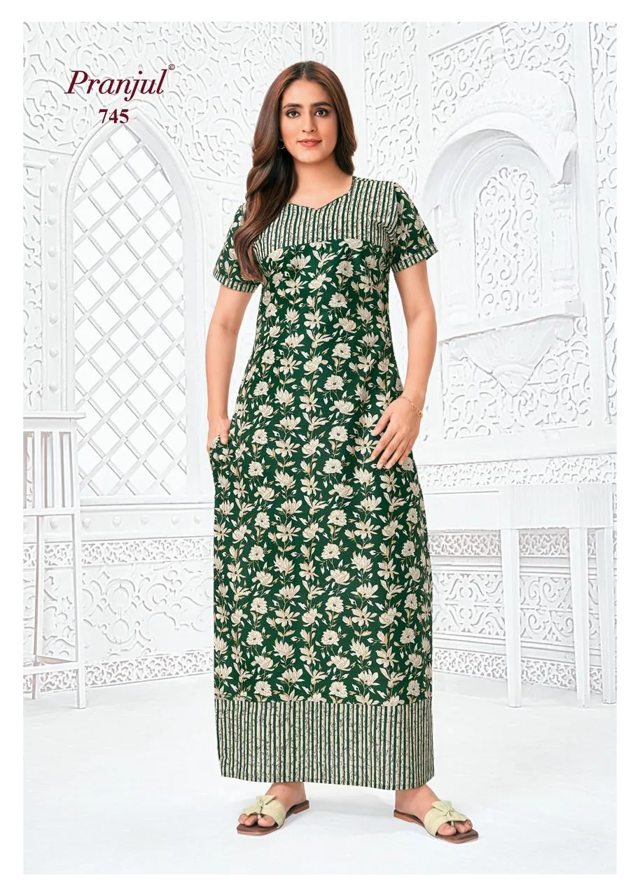 Big Size Cotton Printed Nighties Pranjul Pragati Vol 7