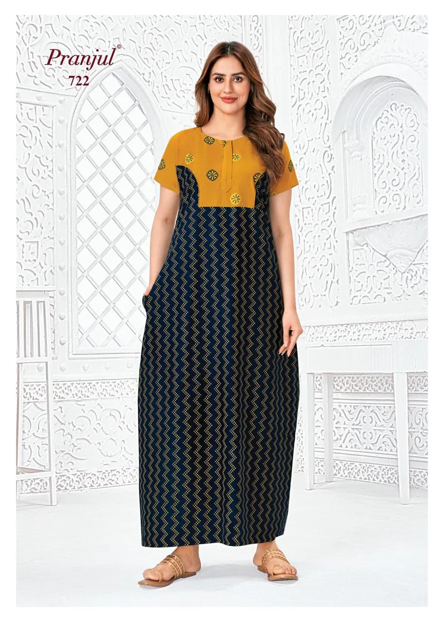 Big Size Cotton Printed Nighties Pranjul Pragati Vol 7