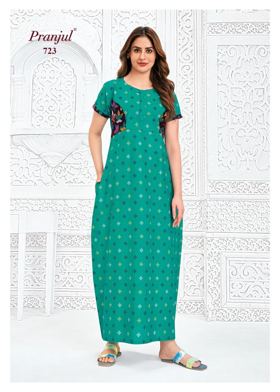 Big Size Cotton Printed Nighties Pranjul Pragati Vol 7