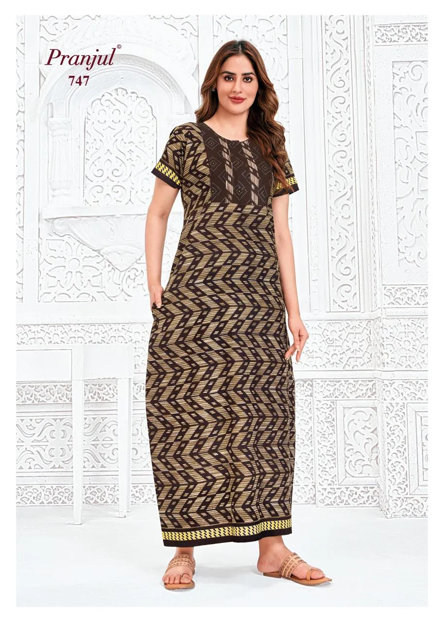Big Size Cotton Printed Nighties Pranjul Pragati Vol 7