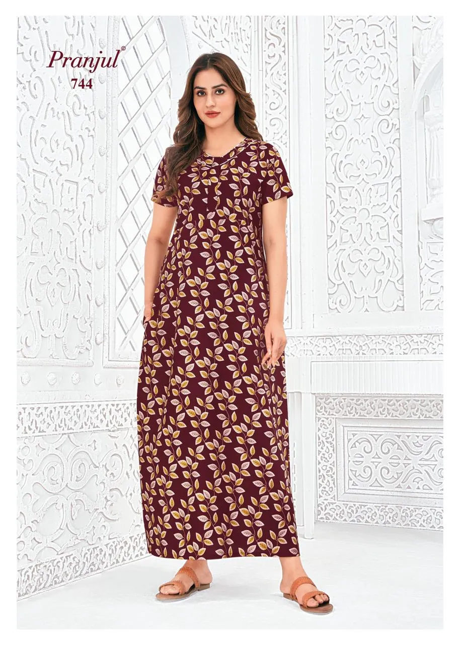 Big Size Cotton Printed Nighties Pranjul Pragati Vol 7