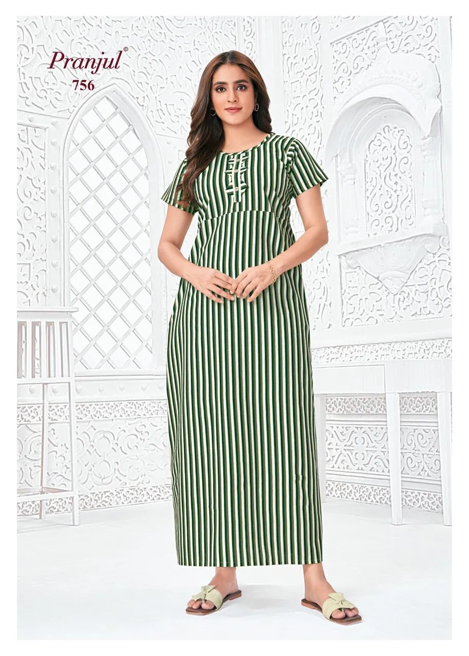 Big Size Cotton Printed Nighties Pranjul Pragati Vol 7