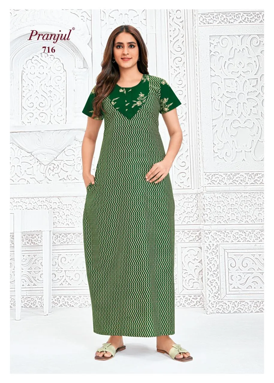 Big Size Cotton Printed Nighties Pranjul Pragati Vol 7