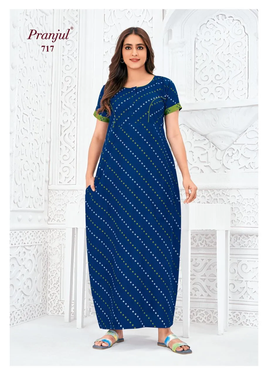 Big Size Cotton Printed Nighties Pranjul Pragati Vol 7