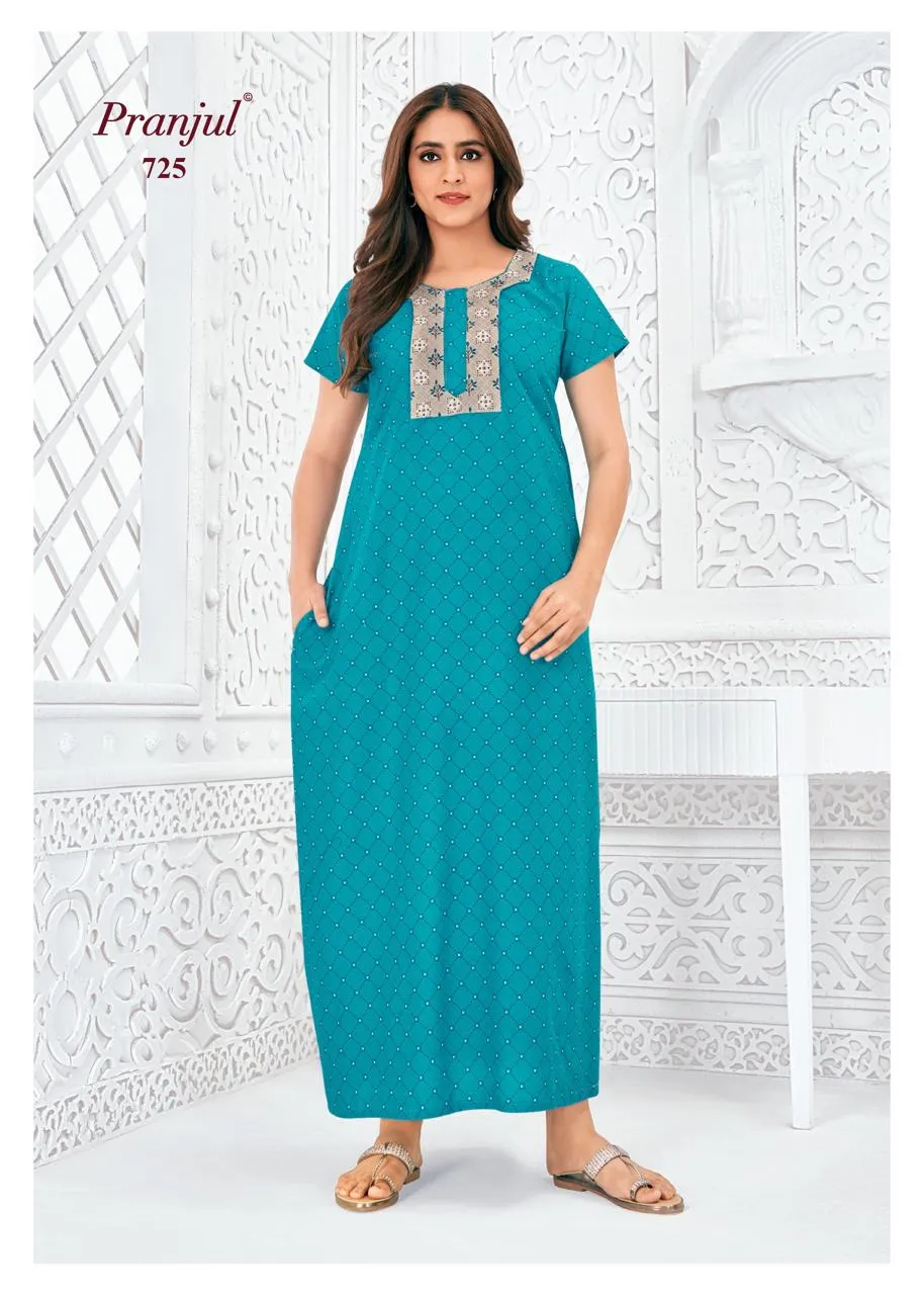 Big Size Cotton Printed Nighties Pranjul Pragati Vol 7