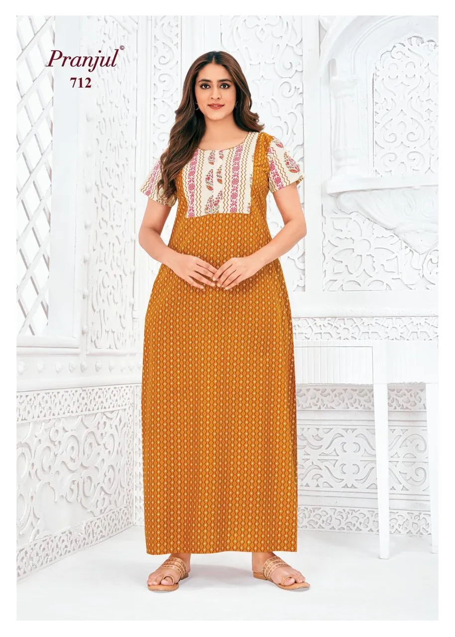 Big Size Cotton Printed Nighties Pranjul Pragati Vol 7