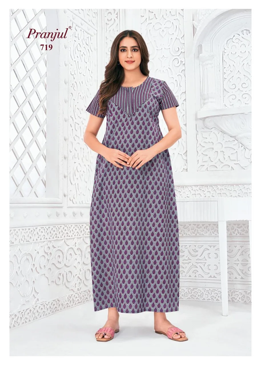 Big Size Cotton Printed Nighties Pranjul Pragati Vol 7