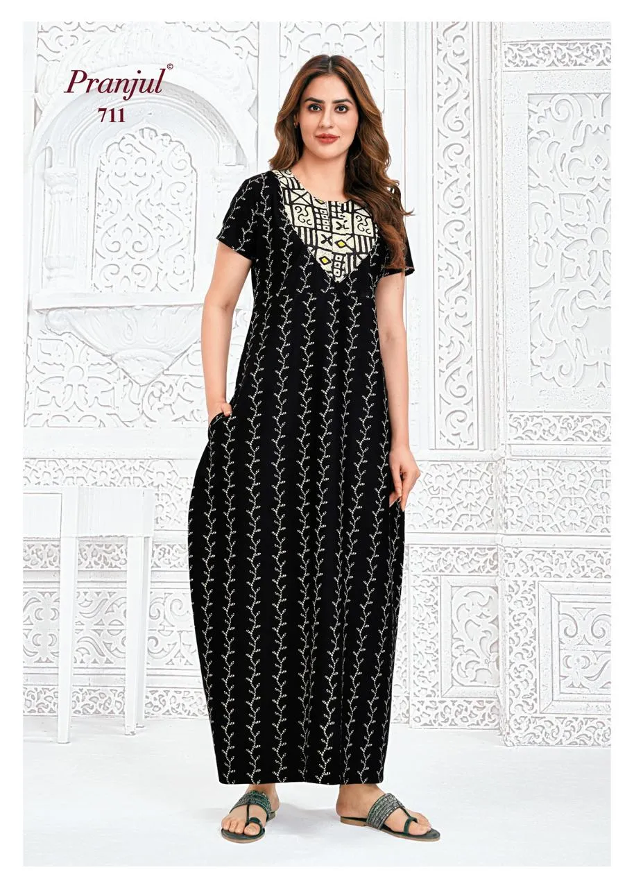 Big Size Cotton Printed Nighties Pranjul Pragati Vol 7