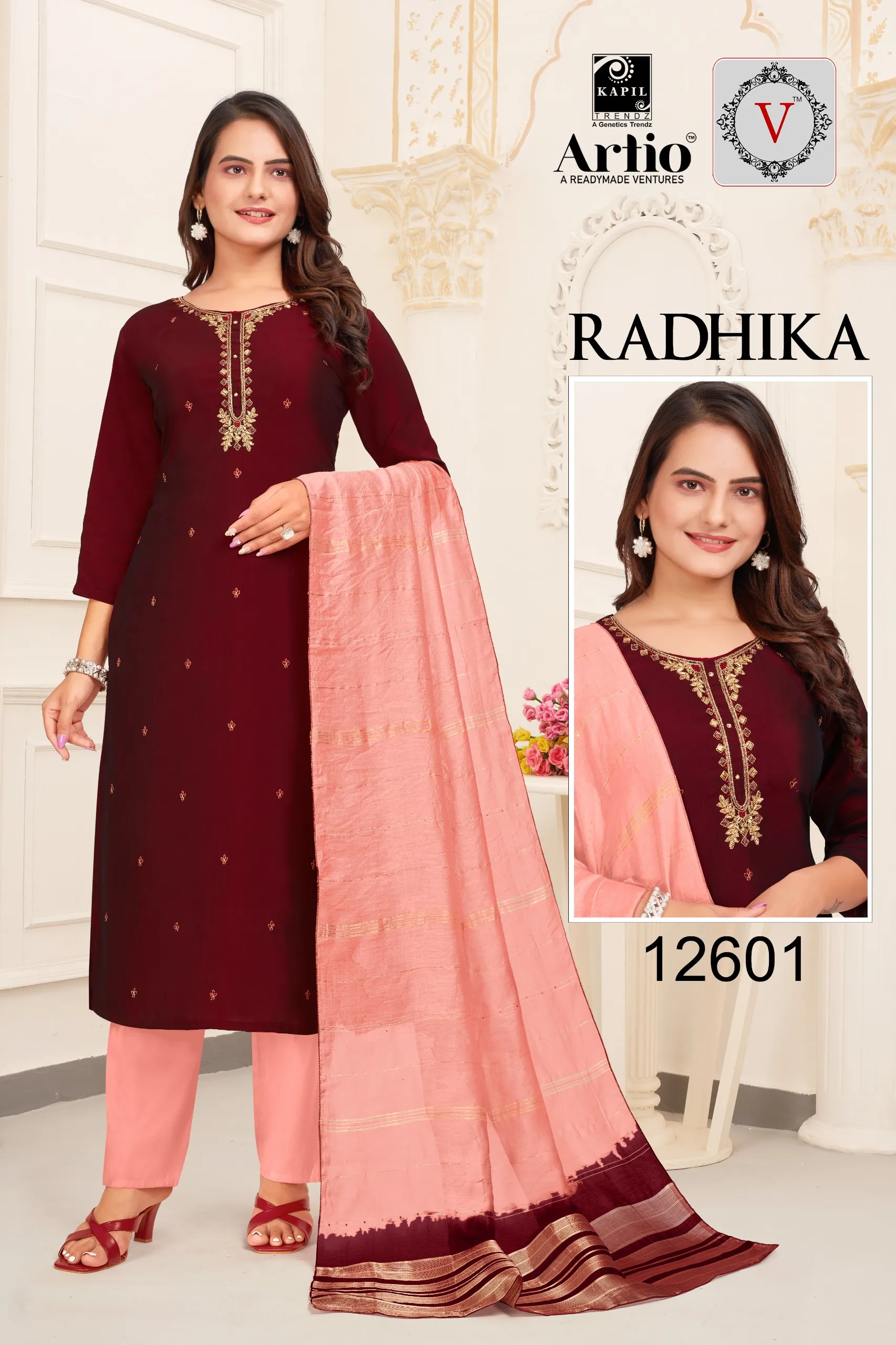 Radhika Silk By Kapil Trendz Silk Stitched Readymade 3 piece Suit