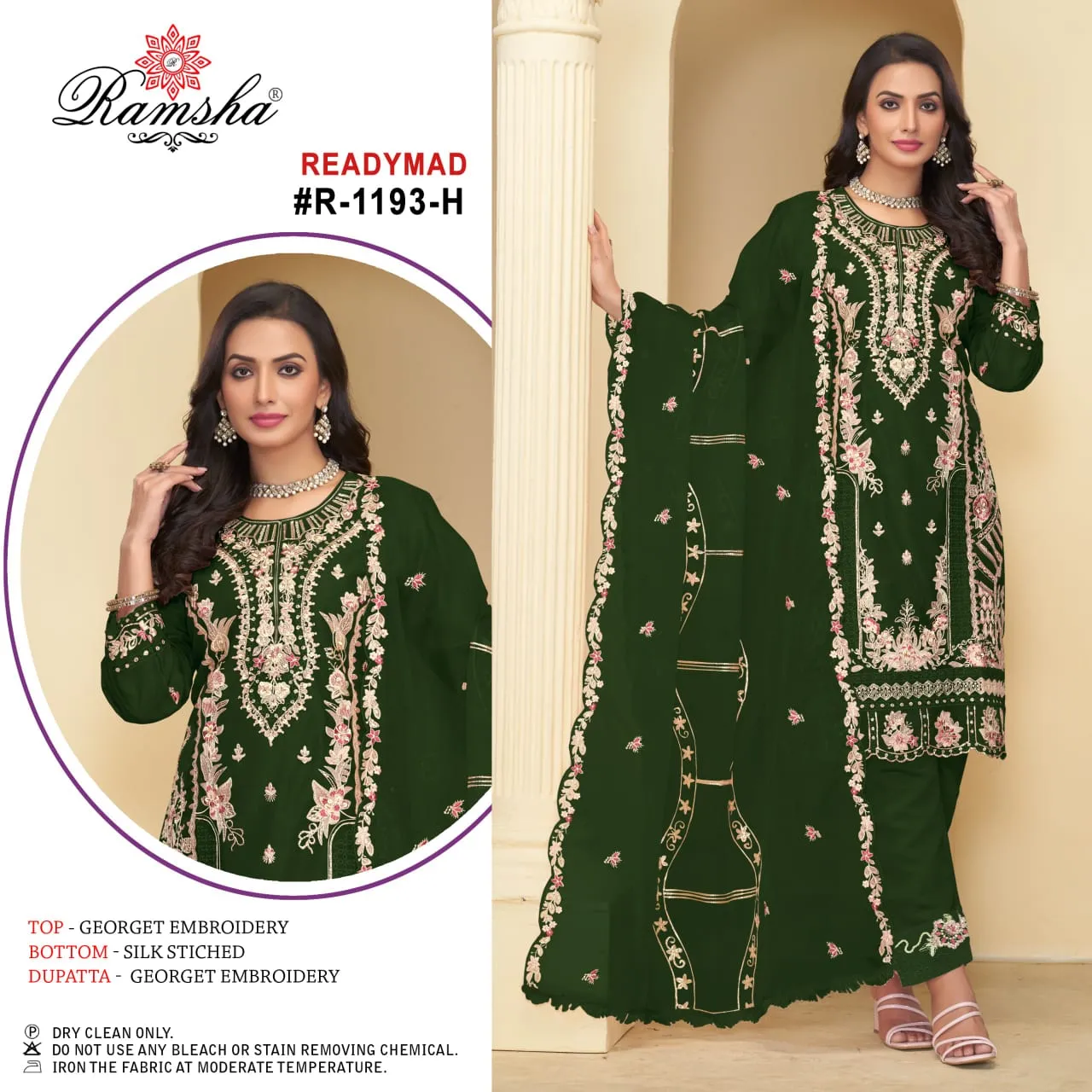 Ramsha Designer Readymade Pakistani Salwar Ethnic Suits R-1193 NX