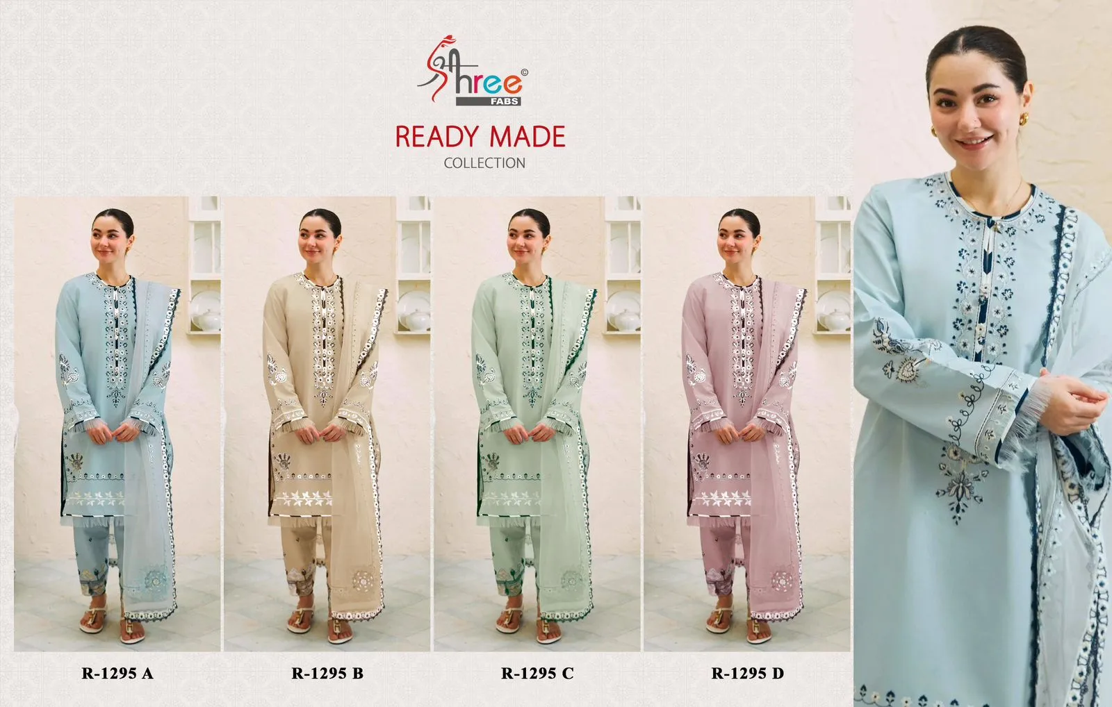 Shree fabs 1295 Readymade Lawn Cotton Pakistani Salwar Suits