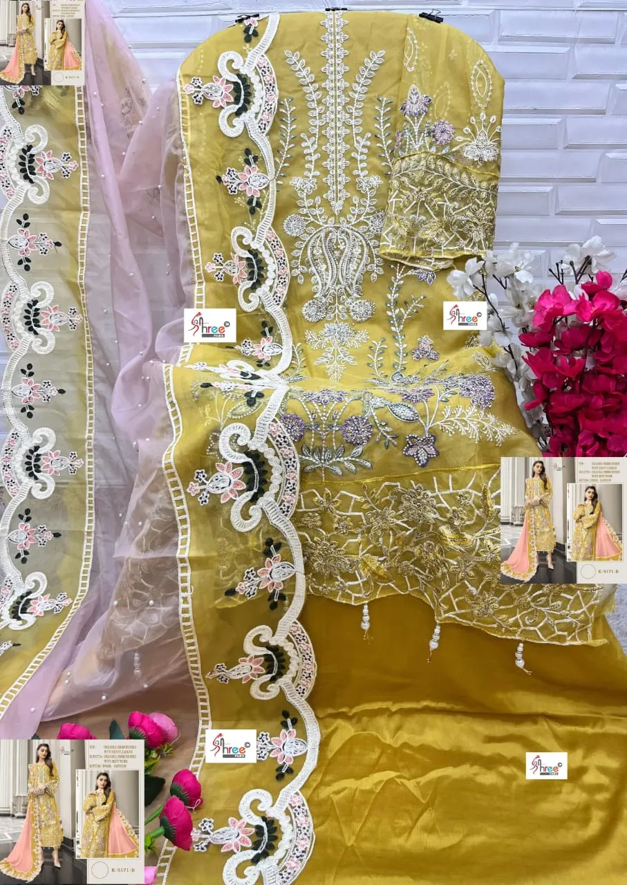 Shree Fabs K-5171 Designer Pakistani Organza Pakistani Salwar Suit