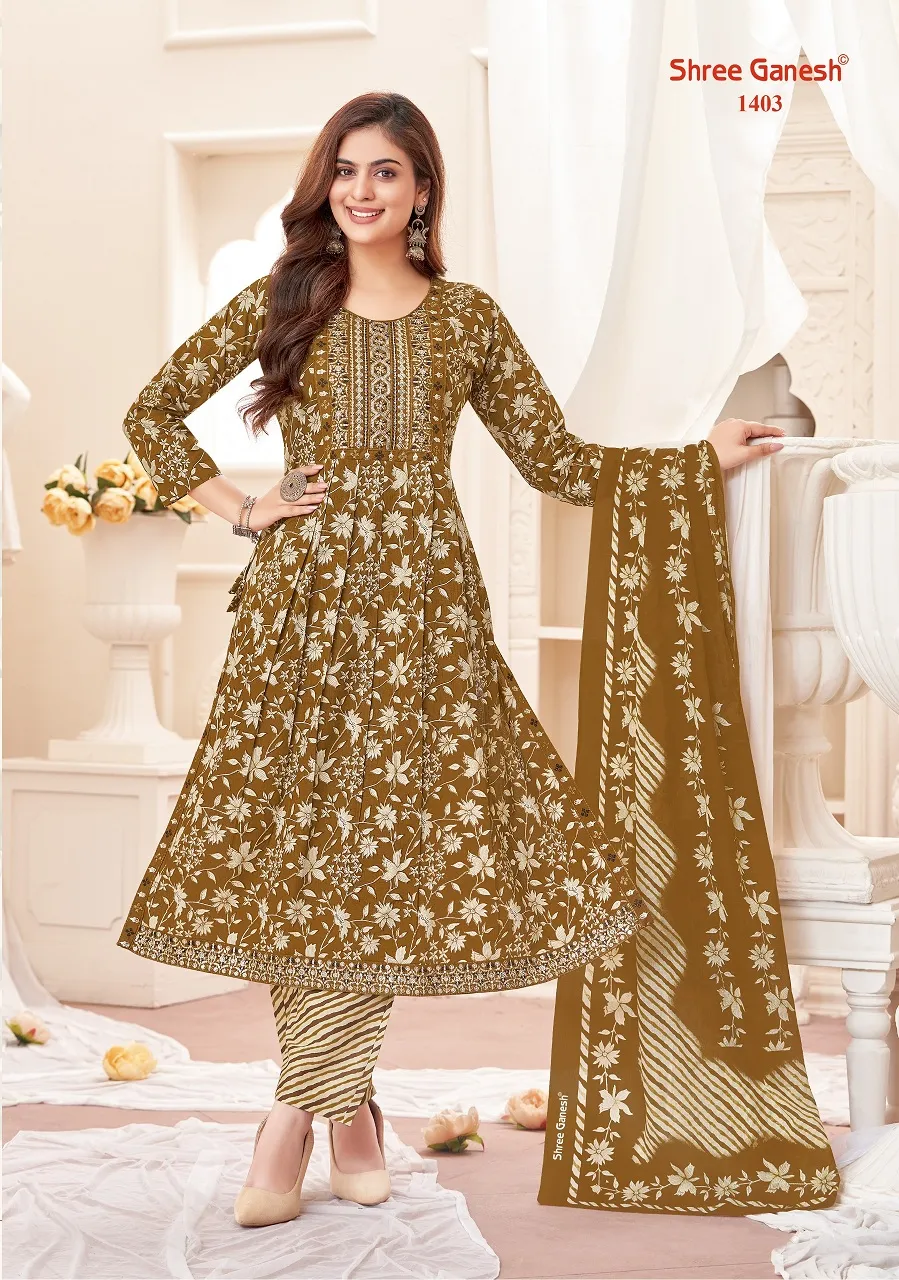 Nayra Cut Printed Daily Wear Salwar Suit Shree Ganesh Zaara Vol 4 Supplier