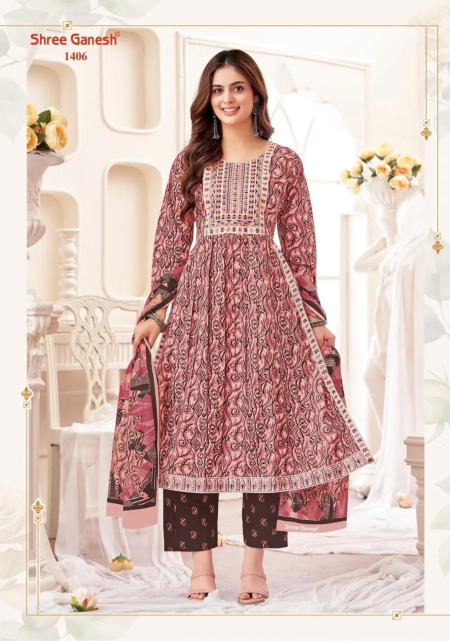 Nayra Cut Printed Daily Wear Salwar Suit Shree Ganesh Zaara Vol 4 Supplier