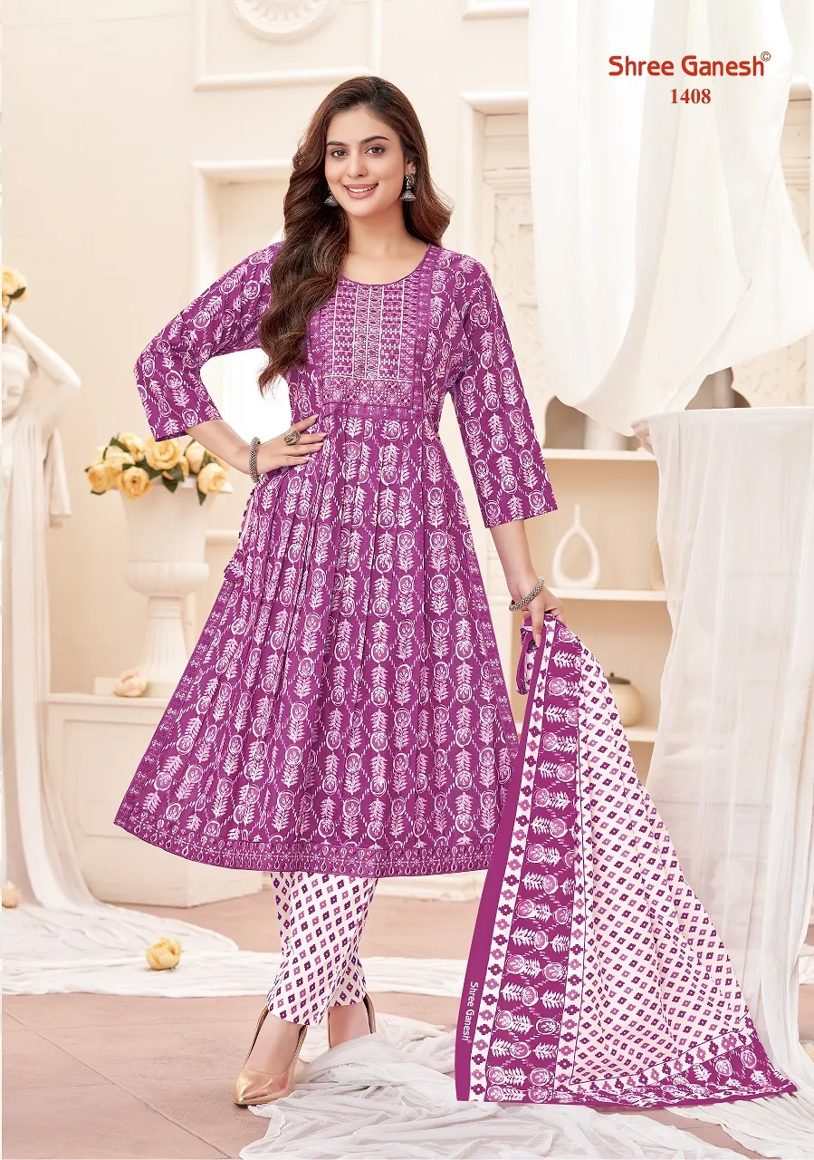 Nayra Cut Printed Daily Wear Salwar Suit Shree Ganesh Zaara Vol 4 Supplier