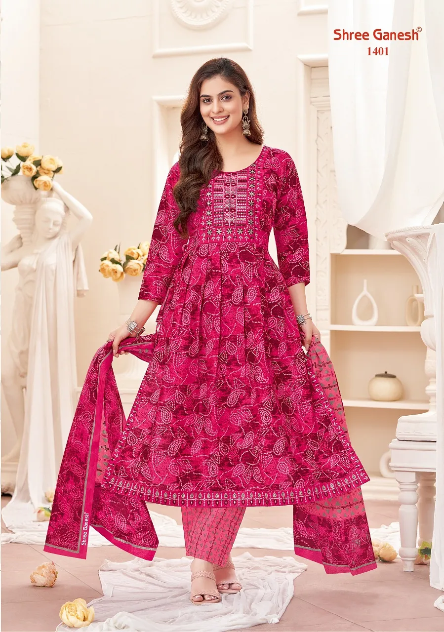 Nayra Cut Printed Daily Wear Salwar Suit Shree Ganesh Zaara Vol 4 Supplier