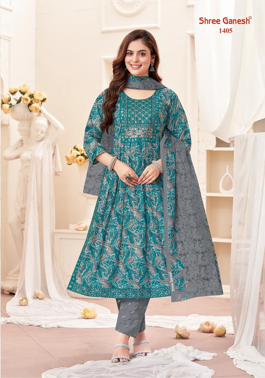 Nayra Cut Printed Daily Wear Salwar Suit Shree Ganesh Zaara Vol 4 Supplier