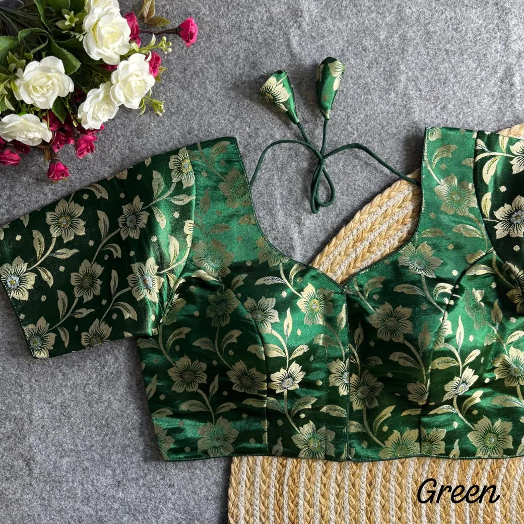 Simmer Jequard Readymade Blouse Only