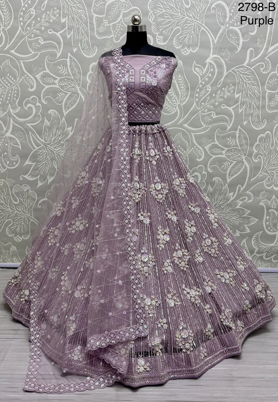 Stunning Party Wear Designer Lehengacholi Ship To Usa