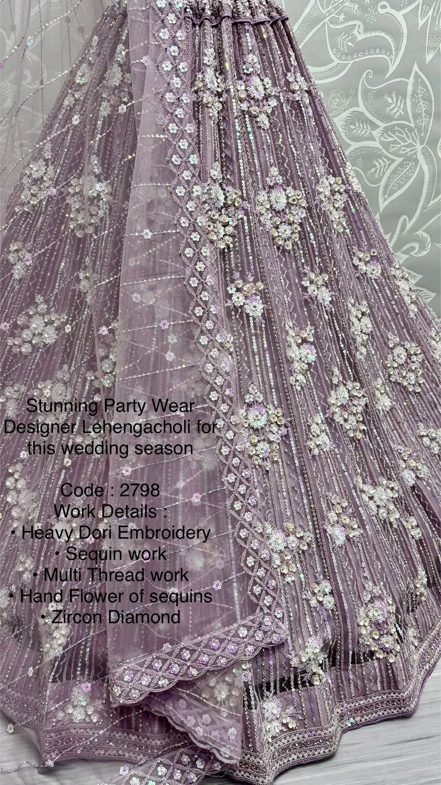 Stunning Party Wear Designer Lehengacholi Ship To Usa
