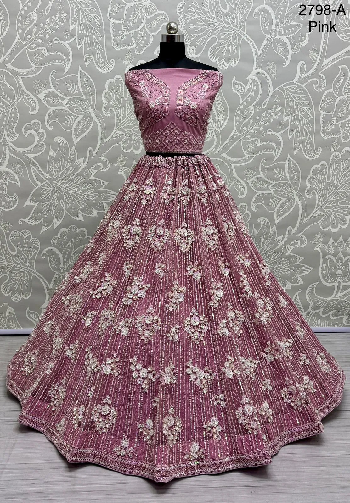 Stunning Party Wear Designer Lehengacholi Ship To Usa
