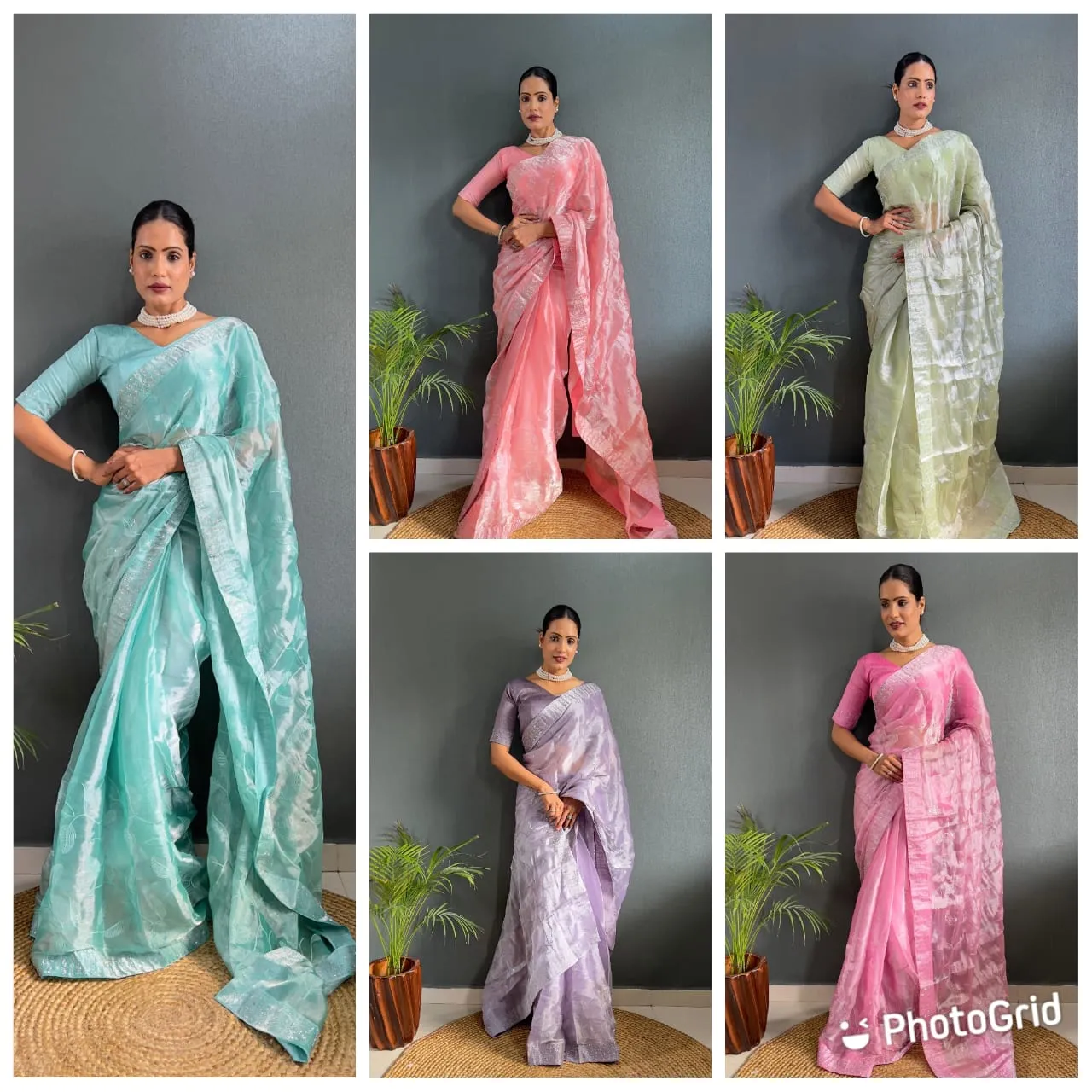 Trending Burburry Silk Border Ready To Wear Saree