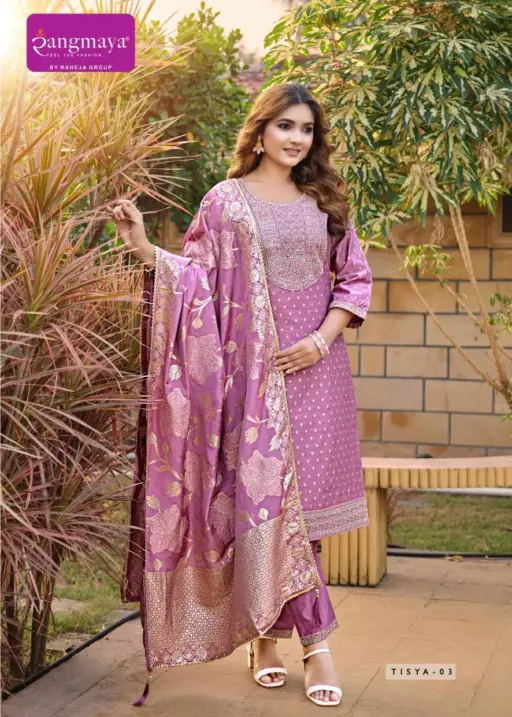 Wedding Ethnic Suits Banarasi Silk Set Rangmaya Tisya