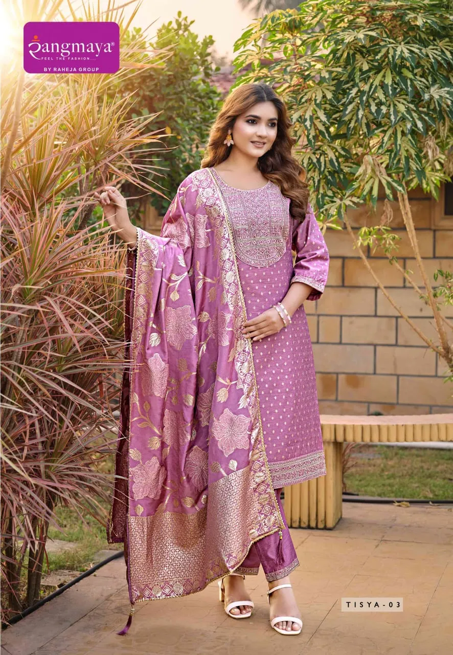 Wedding Ethnic Suits Banarasi Silk Set Rangmaya Tisya