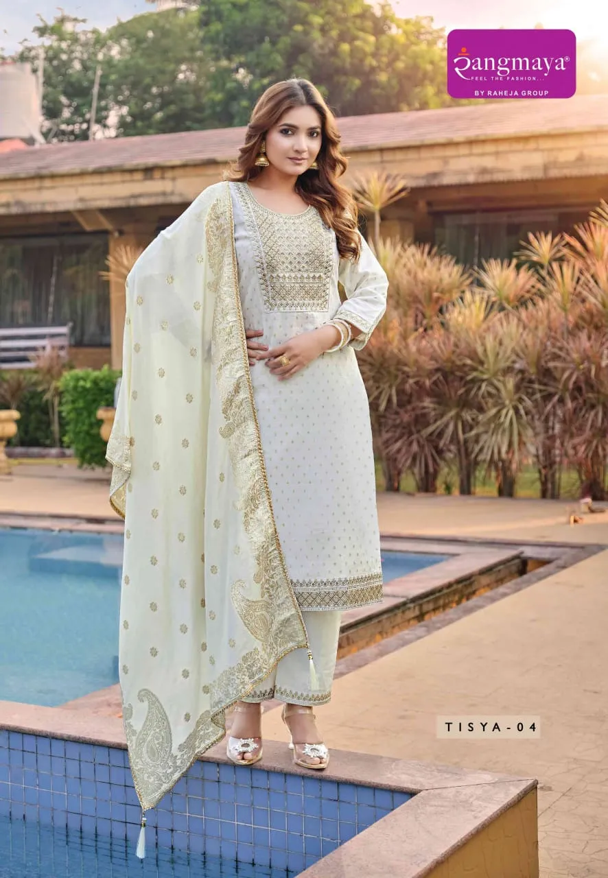 Wedding Ethnic Suits Banarasi Silk Set Rangmaya Tisya