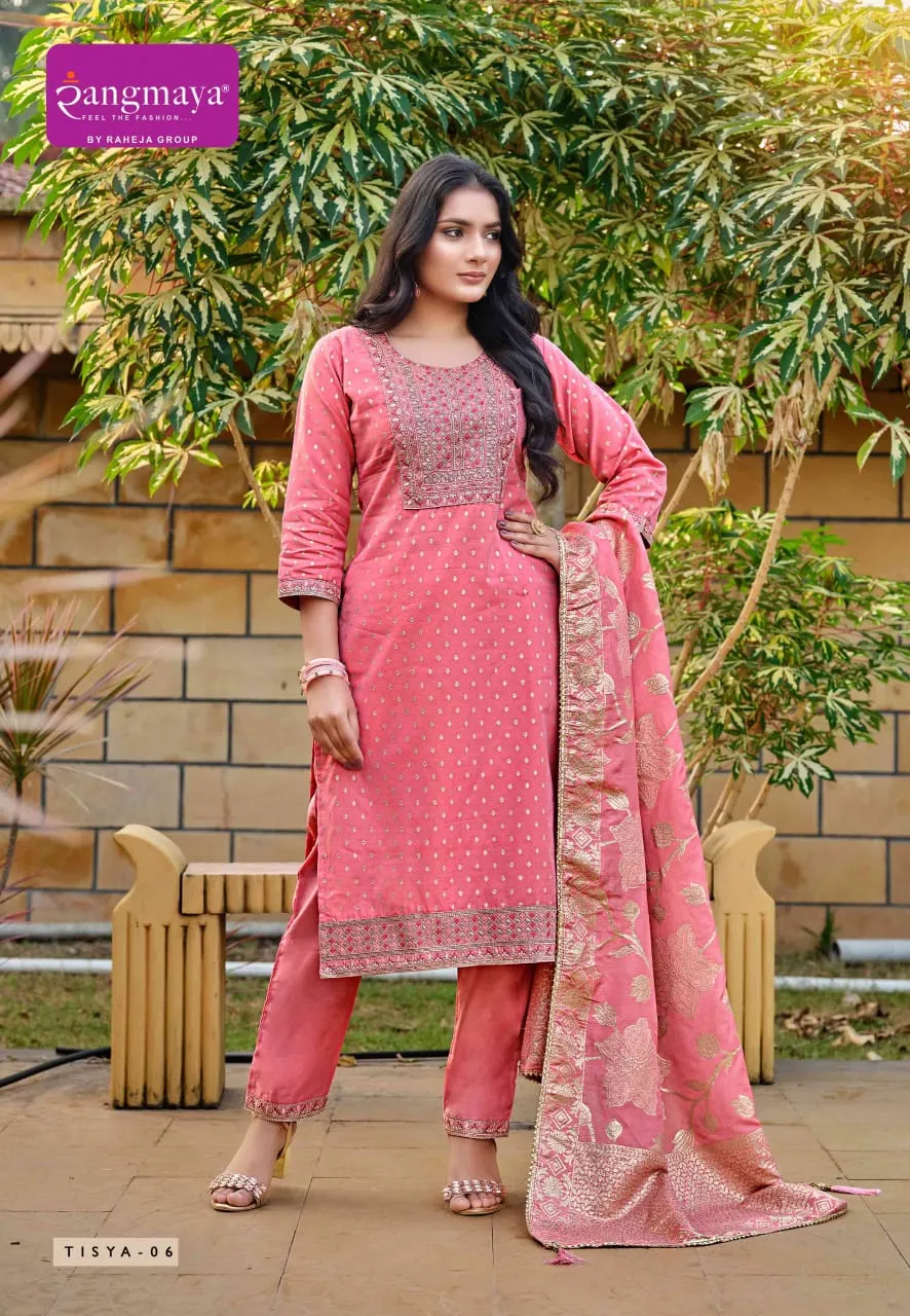 Wedding Ethnic Suits Banarasi Silk Set Rangmaya Tisya