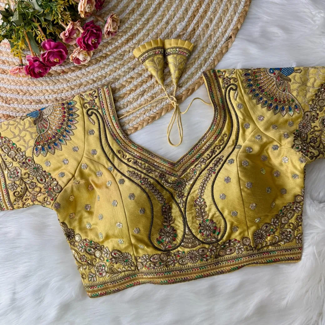 Wedding Wear Silk Readymade Blouse