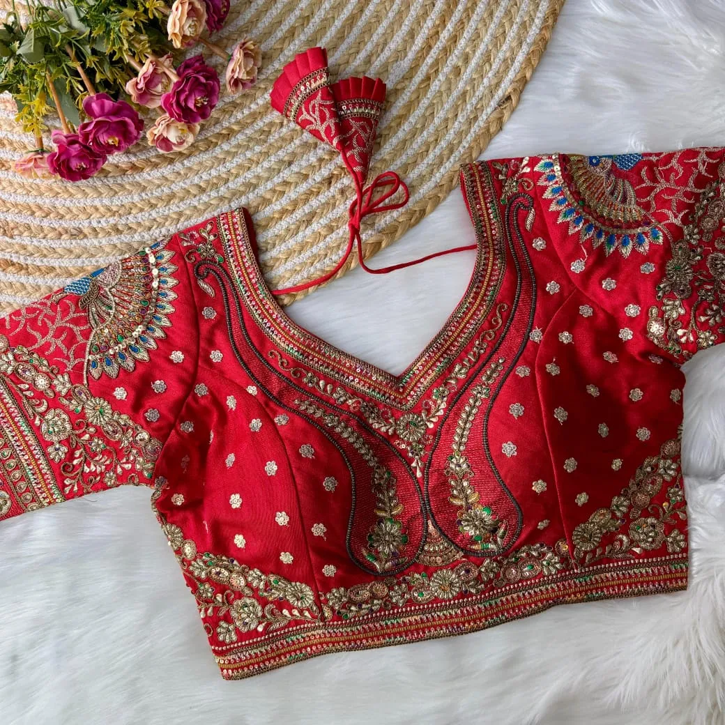 Wedding Wear Silk Readymade Blouse