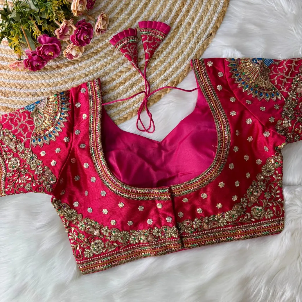 Wedding Wear Silk Readymade Blouse