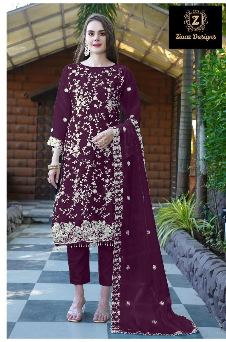 Ziaaz Design Pakistani Jimmy Cho Unstitched Salwar Suit Ethnic Pakistani Suit