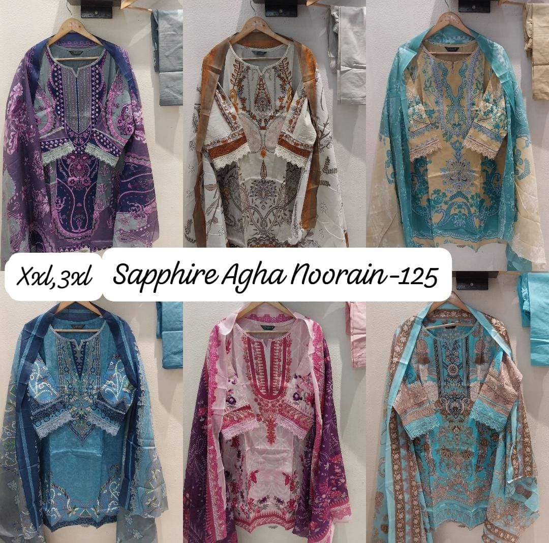 Sapphire Agha Noorain Readymade Cotton Pakistani Dress
