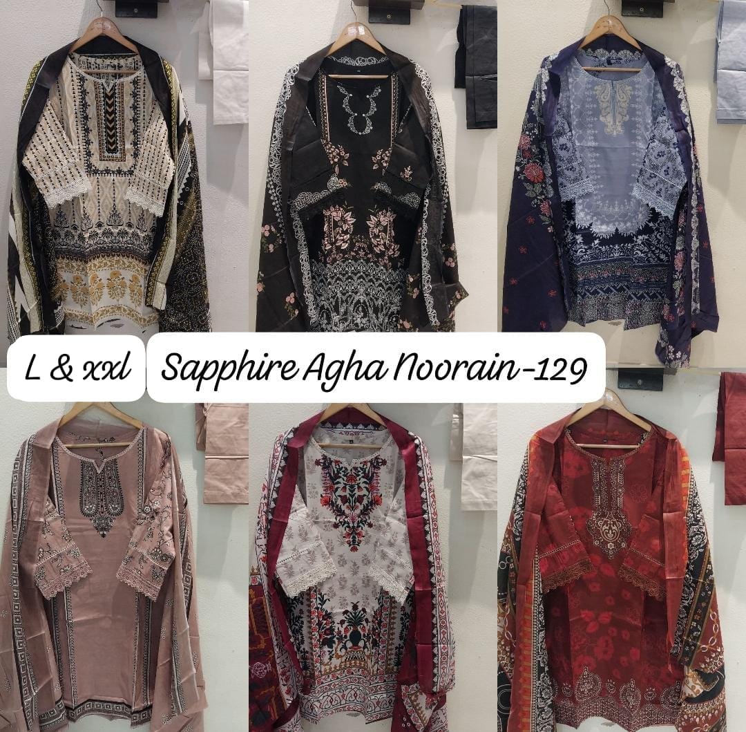 Sapphire Agha Noorain Readymade Cotton Pakistani Dress