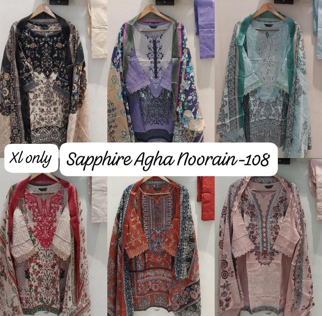Sapphire Agha Noorain Readymade Cotton Pakistani Dress