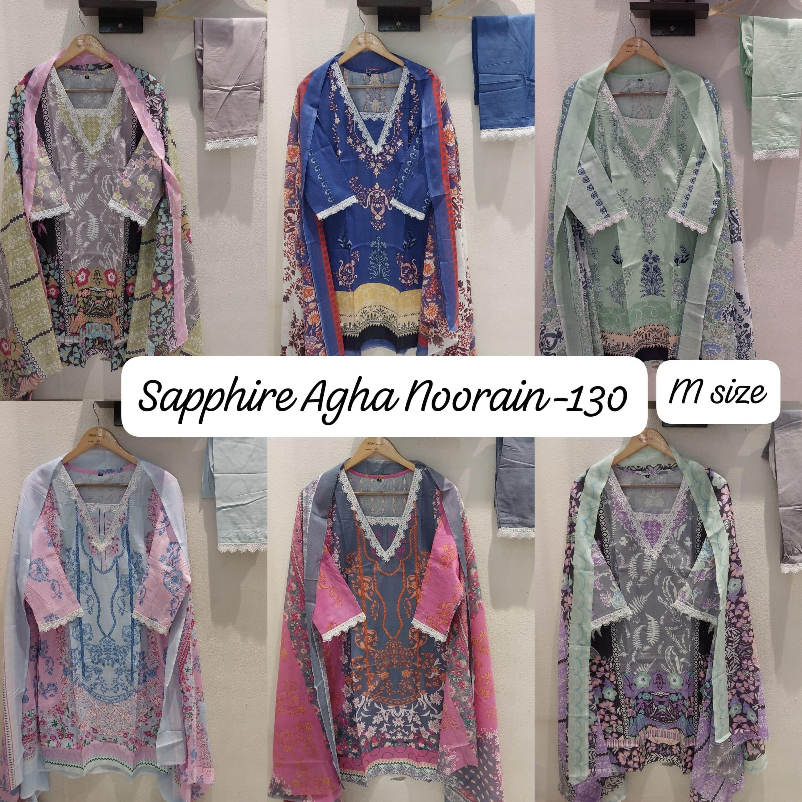 Sapphire Agha Noorain Readymade Cotton Pakistani Dress