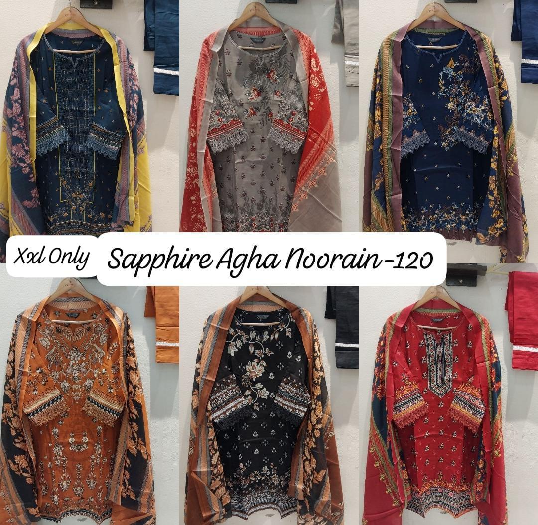 Sapphire Agha Noorain Readymade Cotton Pakistani Dress