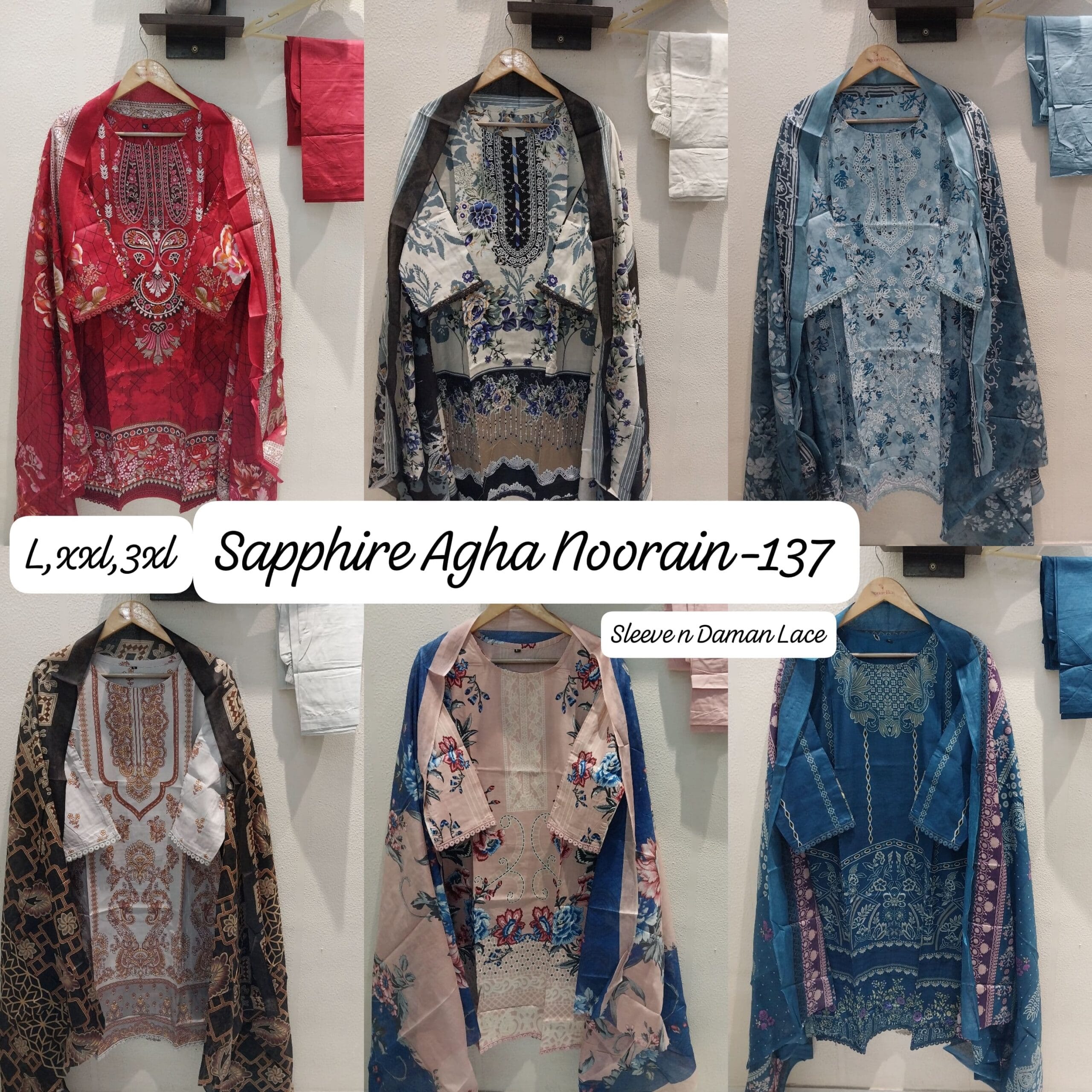 Sapphire Agha Noorain Readymade Cotton Pakistani Dress