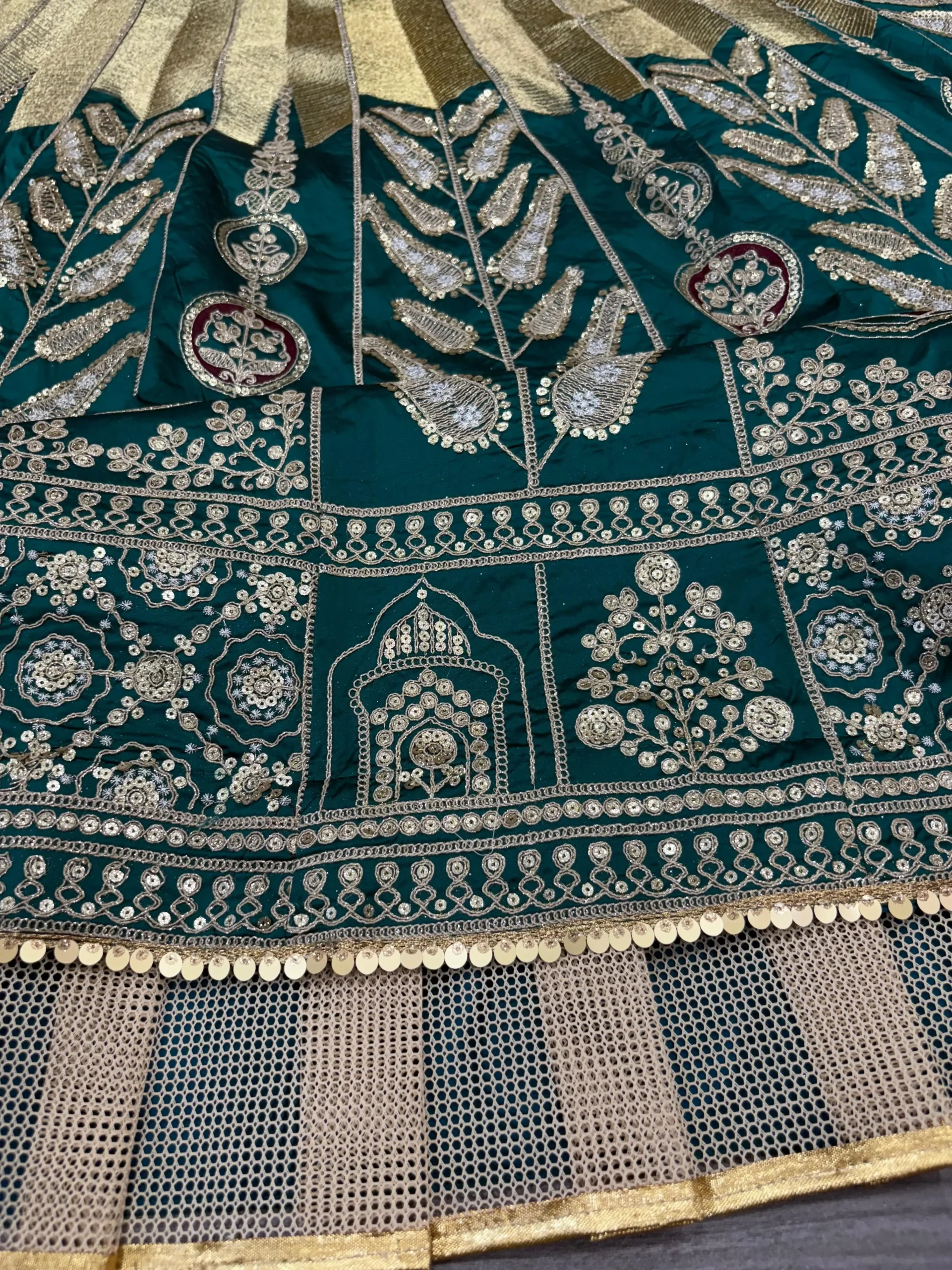 Embellished Green Bollywood Silk Lehenga Choli With Heavy Embroidery And Sequince Work