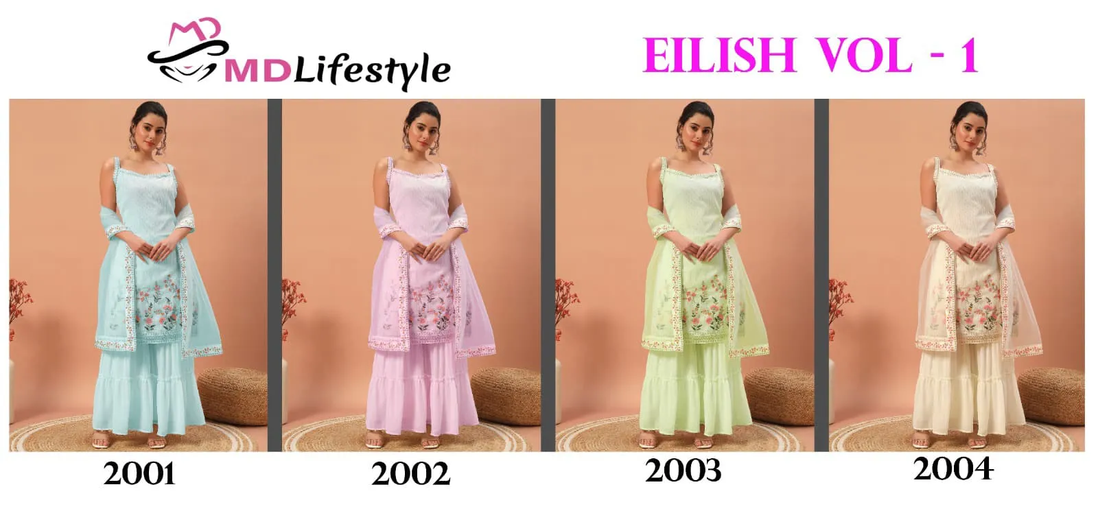 MD Life Style Eilisha Vol.1 Readymade Sharara Salwar Suit