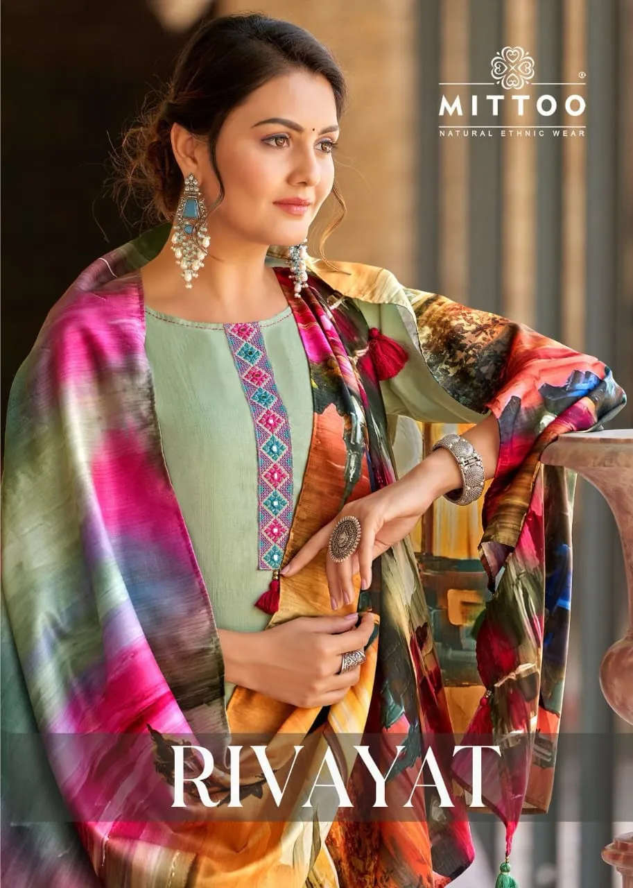 Mitto Rivayat Wholesale 3 Piece kurti Set
