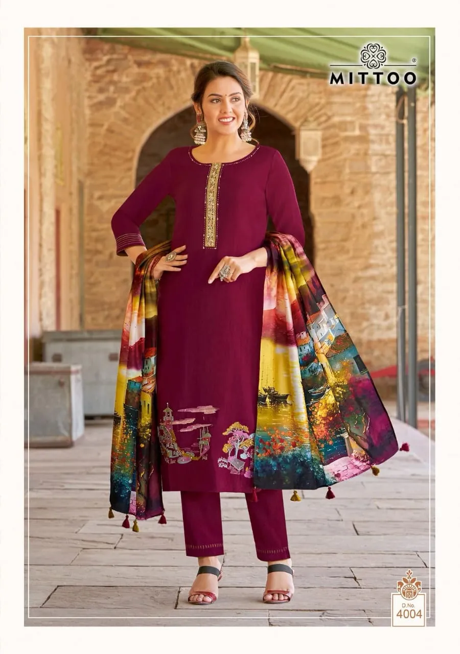 Mitto Rivayat Wholesale 3 Piece kurti Set