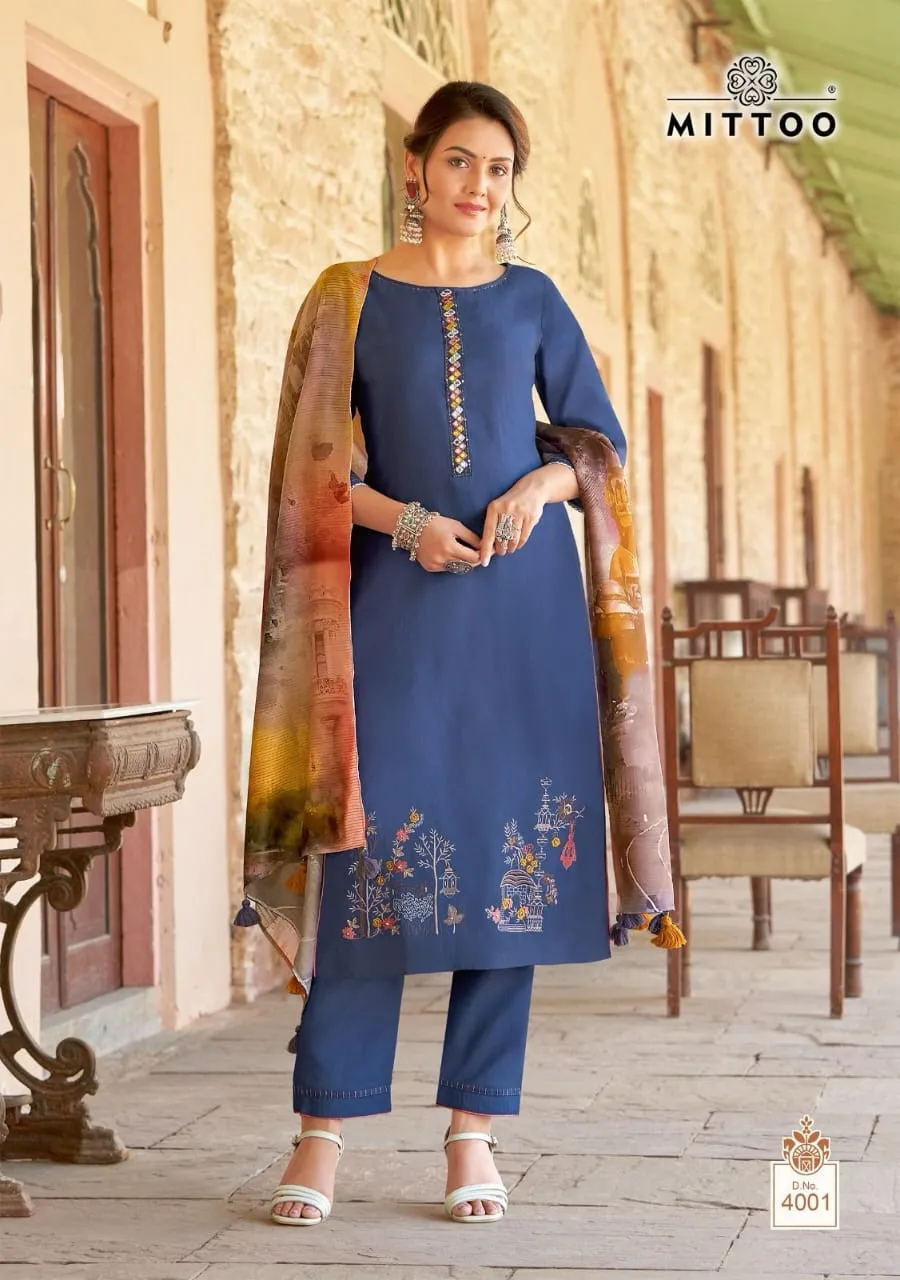 Mitto Rivayat Wholesale 3 Piece kurti Set