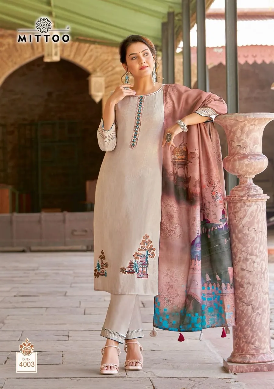 Mitto Rivayat Wholesale 3 Piece kurti Set