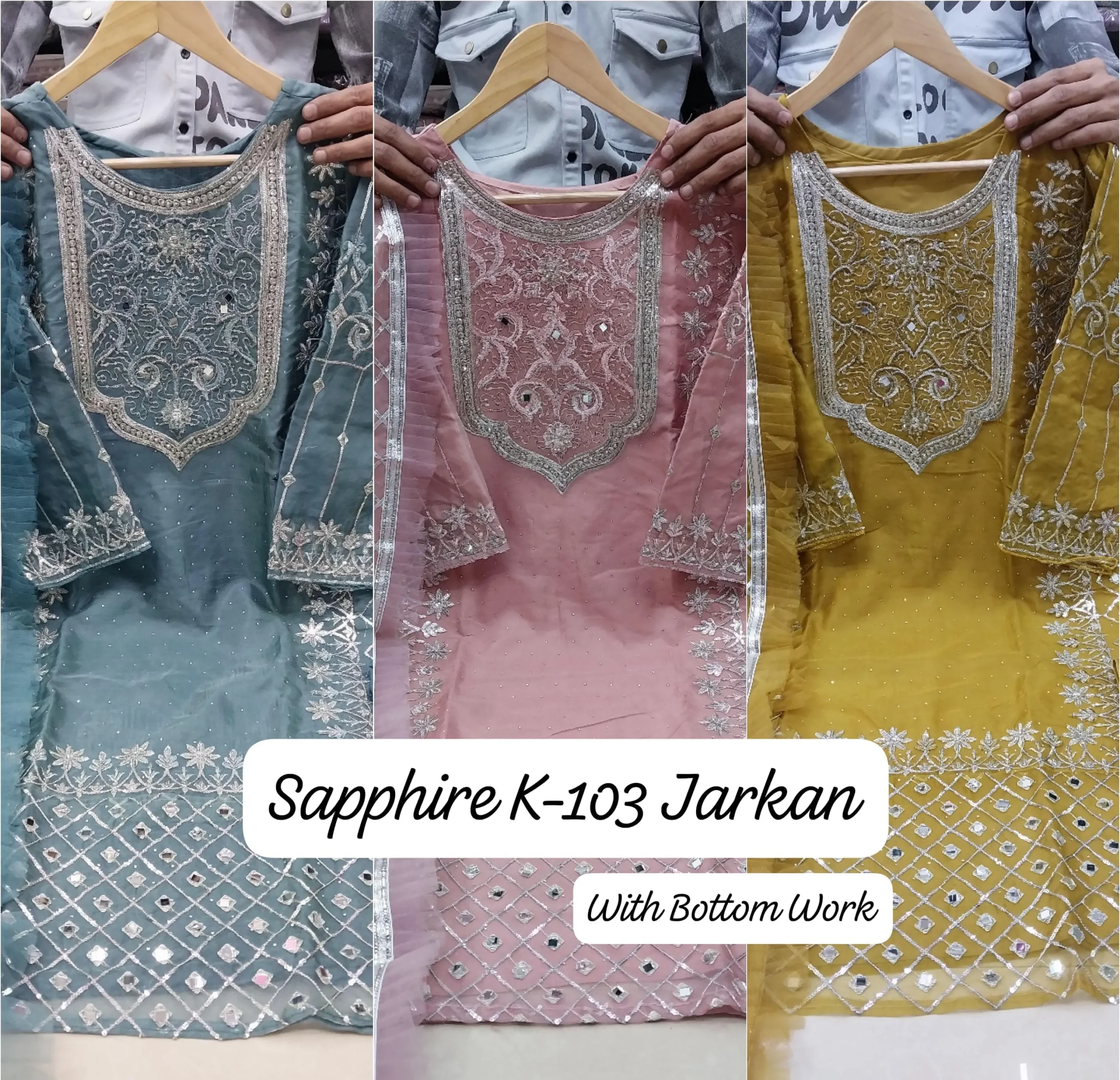 Sapphire K-103 Readymade Organza Pakistani Suit For Eid