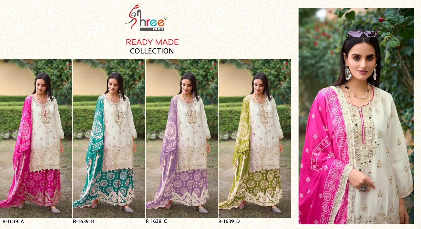 Shree Fabs dn 1639 Wholesale Pakistanis Plazzo  Suits