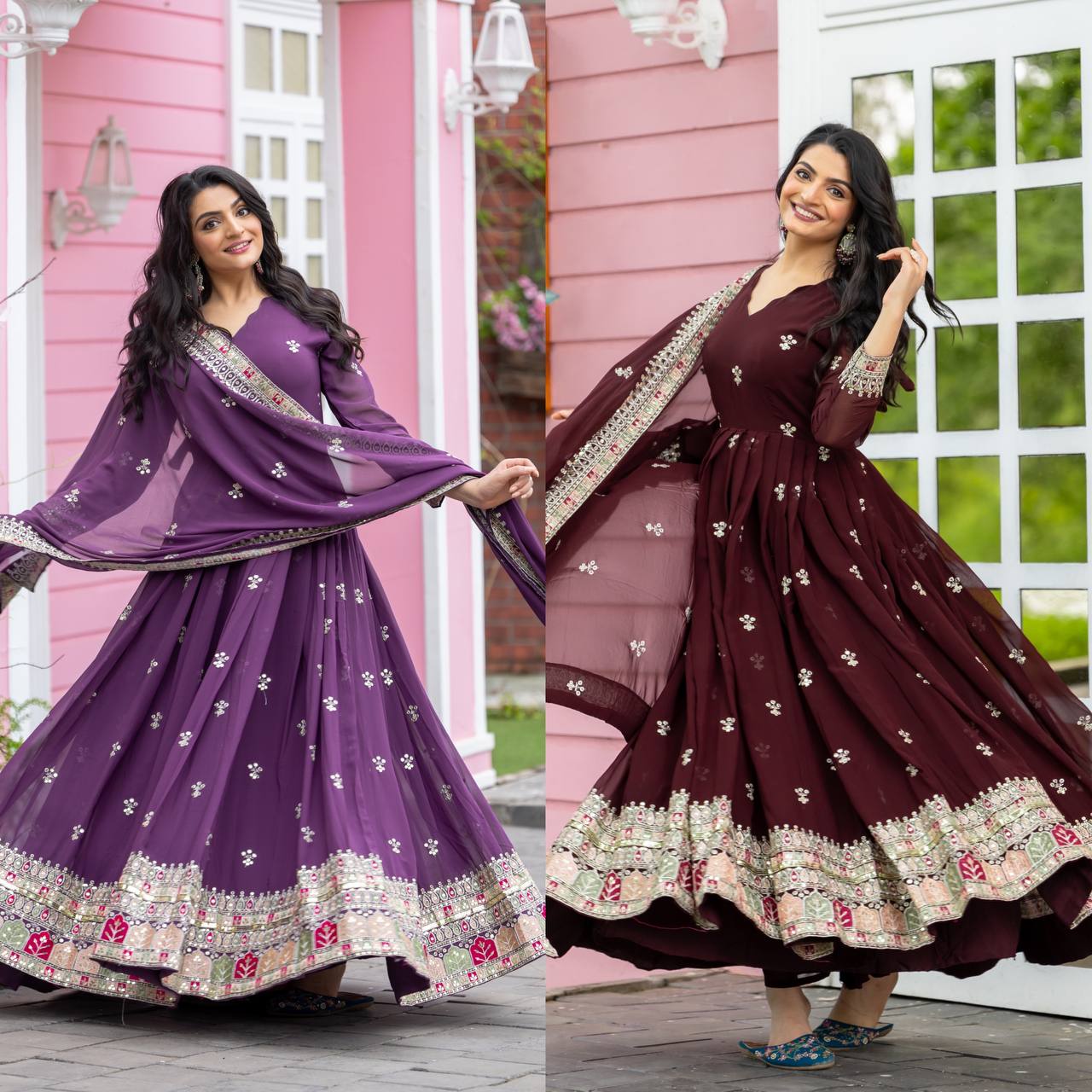 Georgette Gown For Women Party Wear