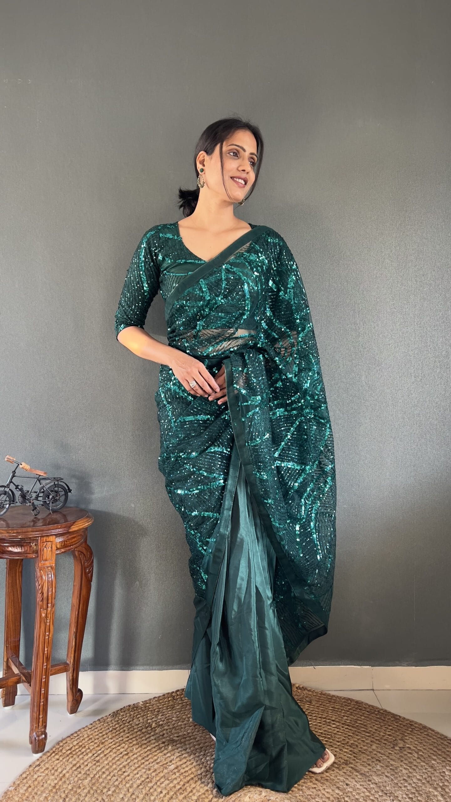 Ready To Wear Premium Net 1 Min Saree